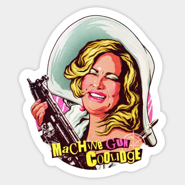 MACHINE GUN COOLIDGE Sticker by nordacious